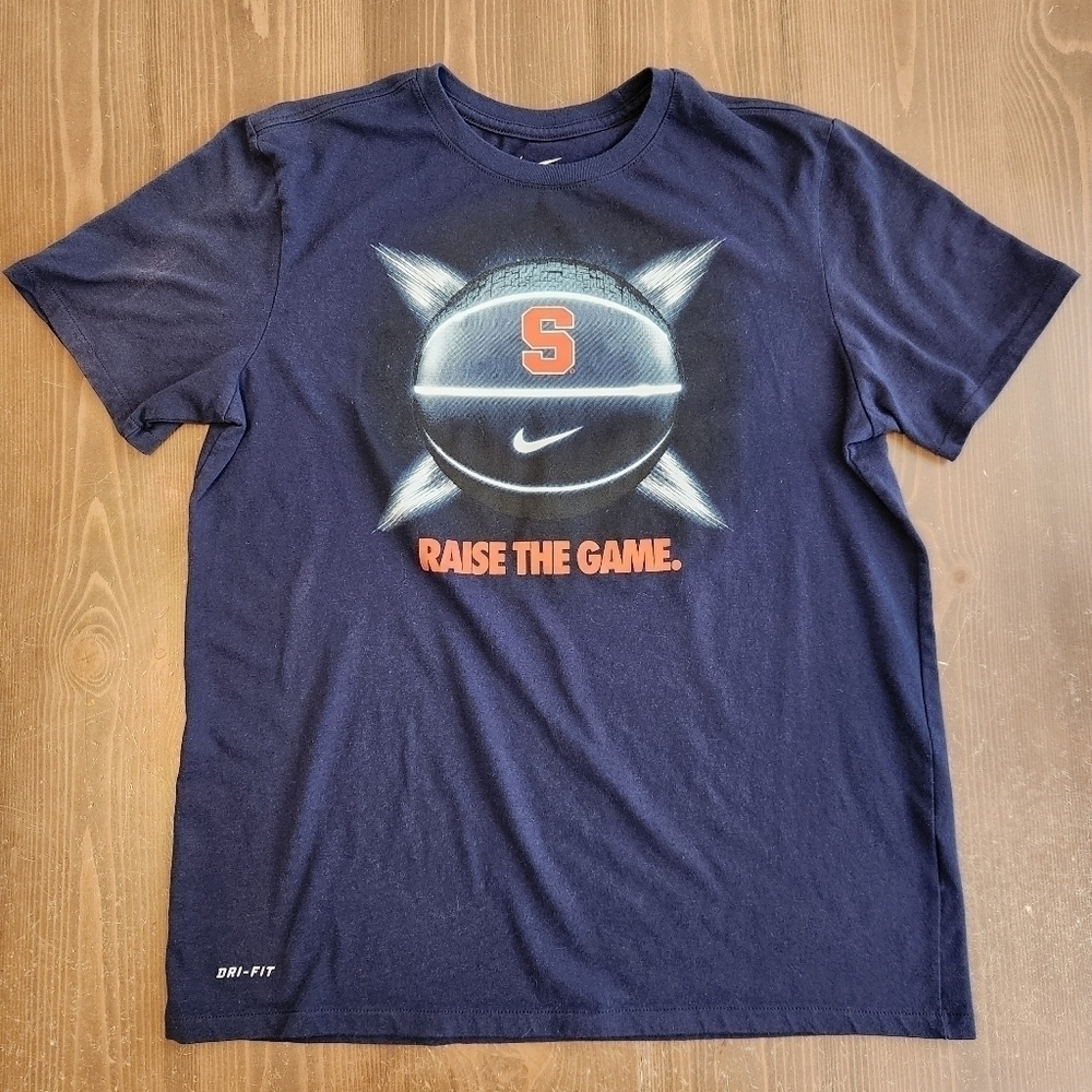 Nike Dri Fit Syracuse Shirt "Raise The Game." Blue Size Large Syracuse Shirt